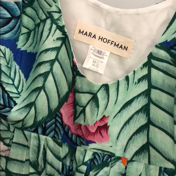 Mara Hoffman Ruffle Palm Peplum Tank Top XS - Picture 7 of 7